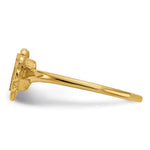 14K 6.5x6.0mm Open Back Heart Signet Ring view