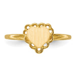 14K 6.5x6.0mm Open Back Heart Signet Ring view