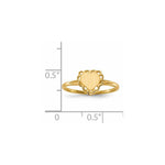 14K 6.5x6.0mm Open Back Heart Signet Ring view