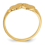 14K 7.0x7.0mm Closed Back Heart Signet Ring view