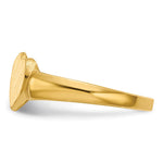 14K 7.0x7.0mm Closed Back Heart Signet Ring view