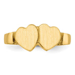 14K 7.0x7.0mm Closed Back Heart Signet Ring view