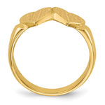 14K 8.0x8.0mm Closed Back Double Heart Signet Ring view