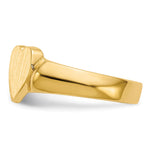 14K 8.0x8.0mm Closed Back Double Heart Signet Ring view