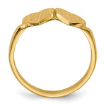 14K 7.5x7.5mm Open Back Heart Signet Ring view