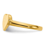 14K 7.5x7.5mm Open Back Heart Signet Ring view