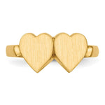 14K 7.5x7.5mm Open Back Heart Signet Ring view