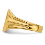14K 11.5x11.5mm Closed Back Signet Ring view