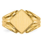 14K 11.5x11.5mm Closed Back Signet Ring view
