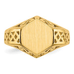 14K 9.5x8.5mm Open Back Signet Ring view