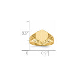 14K 9.5x8.5mm Open Back Signet Ring view