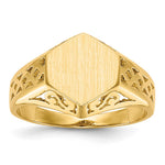 14K 9.5x8.5mm Open Back Signet Ring view