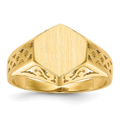 14K gold signet ring