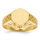 14K 9.5x8.5mm Open Back Signet Ring