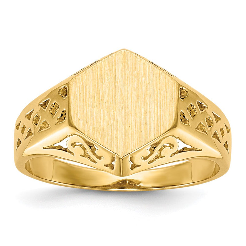 14K gold signet ring