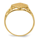 14K 8.5x8.0mm Open Back Signet Ring view