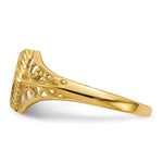 14K 8.5x8.0mm Open Back Signet Ring view