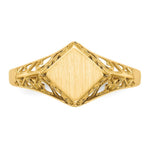 14K 8.5x8.0mm Open Back Signet Ring view