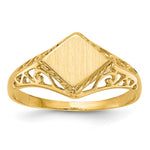 14K 8.5x8.0mm Open Back Signet Ring view