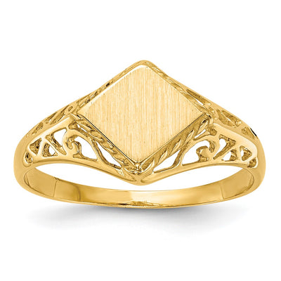 14K gold signet ring