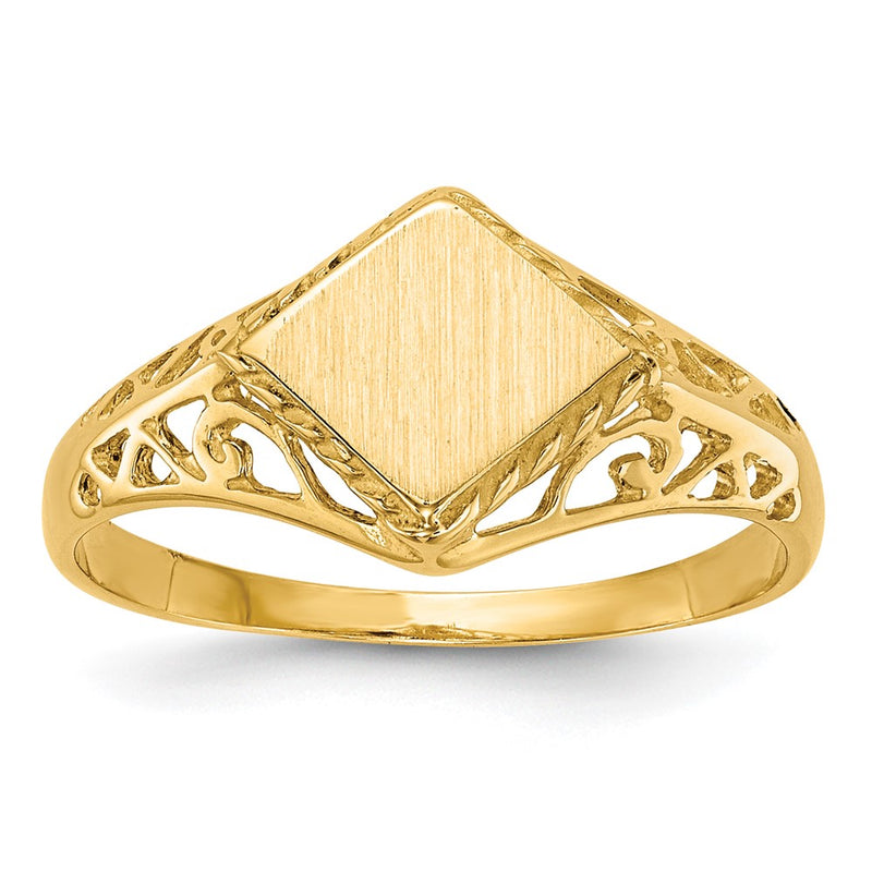 14K gold signet ring