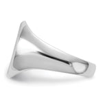 14K White Gold 11.5x15.0mm Closed Back Mens Signet Ring view