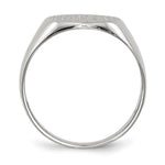 14K White Gold 10.5x10.5mm Closed Back Signet Ring view