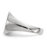 14K White Gold 10.5x10.5mm Closed Back Signet Ring view
