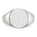 14K White Gold 10.5x10.5mm Closed Back Signet Ring view