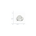 14K White Gold 10.5x10.5mm Closed Back Signet Ring view
