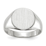 14K White Gold 10.5x10.5mm Closed Back Signet Ring view