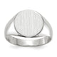 14K White Gold 10.5x10.5mm Closed Back Signet Ring