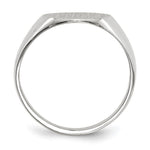 14K White Gold 12.0x12.5mm Closed Back Signet Ring view