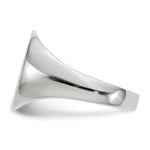 14K White Gold 12.0x12.5mm Closed Back Signet Ring view