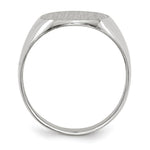 14K White Gold 12.5x13.5mm Closed Back Signet Ring view