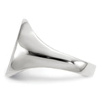 14K White Gold 12.5x13.5mm Closed Back Signet Ring view