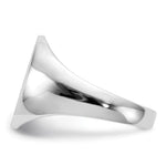 14K White Gold 12.5x15.0xmm Closed Back Signet Ring view