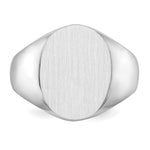 14K White Gold 12.5x15.0xmm Closed Back Signet Ring view
