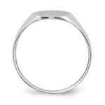 14K White Gold 9.0x10.0mm Open Back Signet Ring view