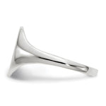 14K White Gold 9.0x10.0mm Open Back Signet Ring view