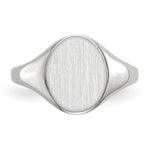 14K White Gold 9.0x10.0mm Open Back Signet Ring view