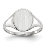 14K White Gold 9.0x10.0mm Open Back Signet Ring view