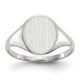 14K White Gold 9.0x10.0mm Open Back Signet Ring
