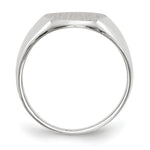 14K White Gold 11.0x12.5mm Open Back Signet Ring view