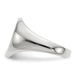 14K White Gold 11.0x12.5mm Open Back Signet Ring view