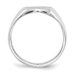 14K White Gold 11.0x13.0mm Open Back Signet Ring view