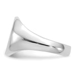 14K White Gold 11.0x13.0mm Open Back Signet Ring view