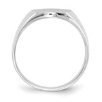 14K White Gold 13.0x15.5mm Open Back Signet Ring view