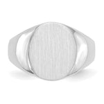 14K White Gold 13.0x15.5mm Open Back Signet Ring view