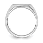 14K White Gold 14.5x18.0mm Open Back Mens Signet Ring view